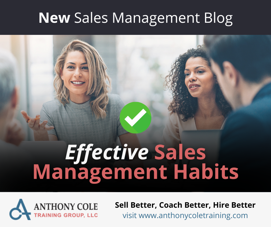 Effective Sales Management Habits